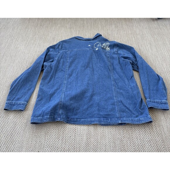 Quacker Factory Sparkle & Shine Motif Jeanne Jacket Size Denim L/XL Measurements - Picture 6 of 6
